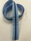 Mobile Preview: Spiralreißverschluss 5mm Stripes Blau Weiß mit schwarzer Spirale "ohne Zipper"